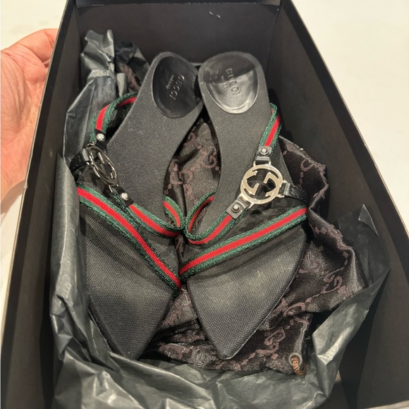 Authentic Gucci Pointed Kitten Heels with box - Picture 10 of 11